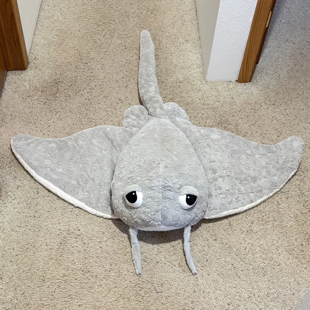 Gray Plush Stingray Toy